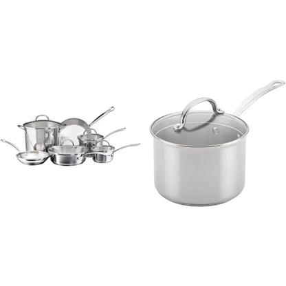 Stainless Steel Cookware Pots and Pans Set 10 Piece Farberware Millennium