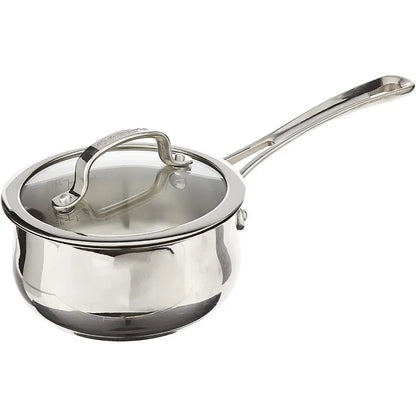 Non Stick Silver Cooking Pots Sets Stainless 13-Piece