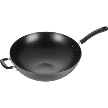 Non Stick Stir-Fry Pan Cookware Ultimate Hard Anodized Nonstick Wok 14 Inch