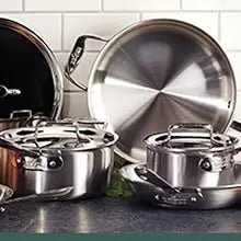 Stainless Steel Sauce Pan 3 Quart Induction Cookware Silver All-Clad D5 5-Ply