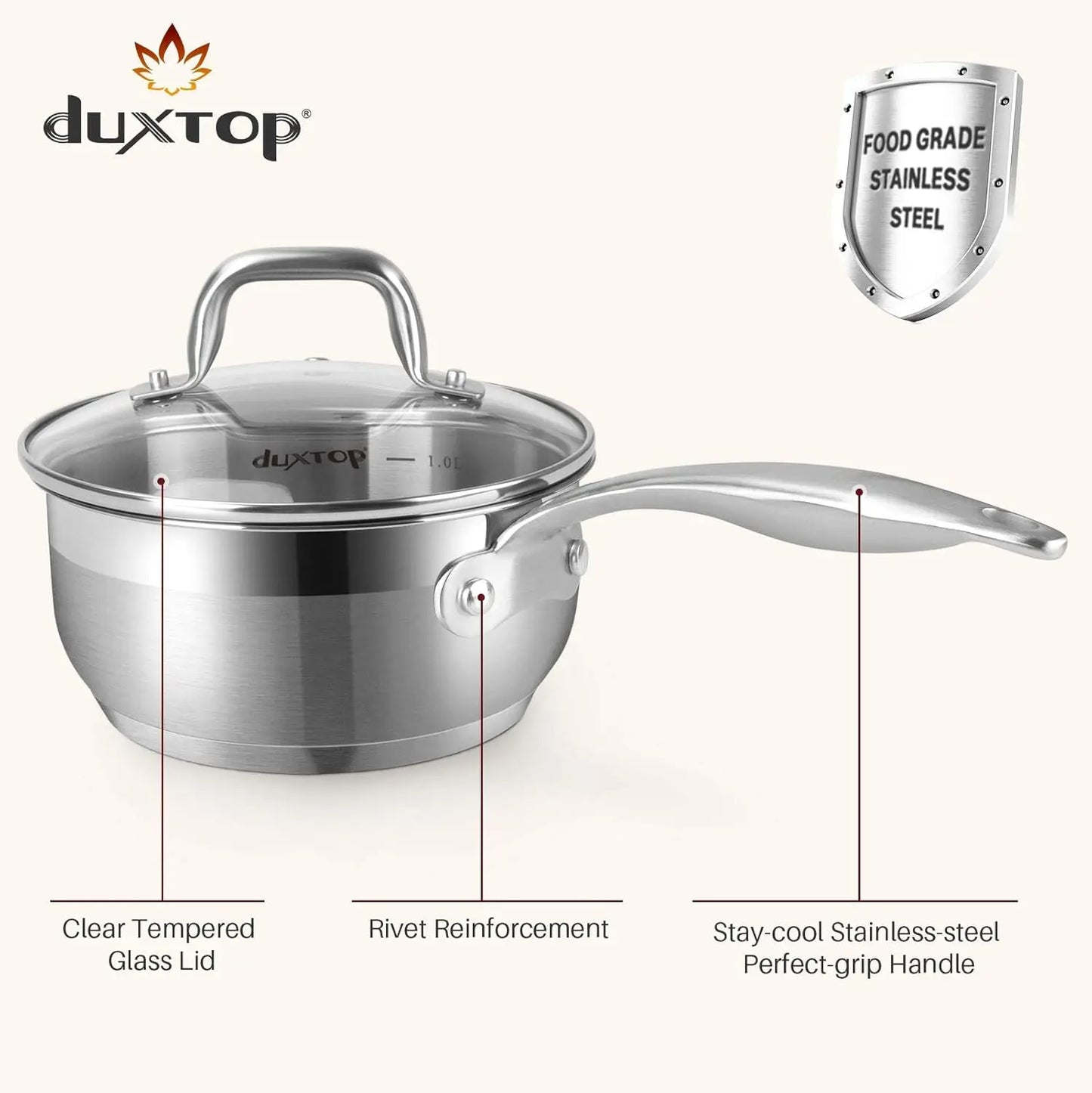 Professional Stainless Steel Induction Cookware Set19PC Duxtop