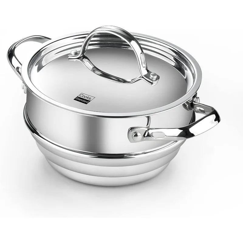 Classic Stainless Steel Cookware Set 10-Pieces Cooks Standard