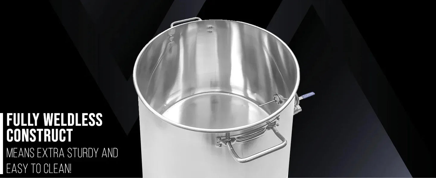 Stainless Steel Home Brew Kettle Stock Pot 160 QT/ 40 Gal Concord Cookware