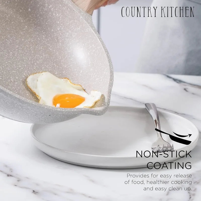 Nonstick Induction Cookware Sets with Utensils 15 Piece