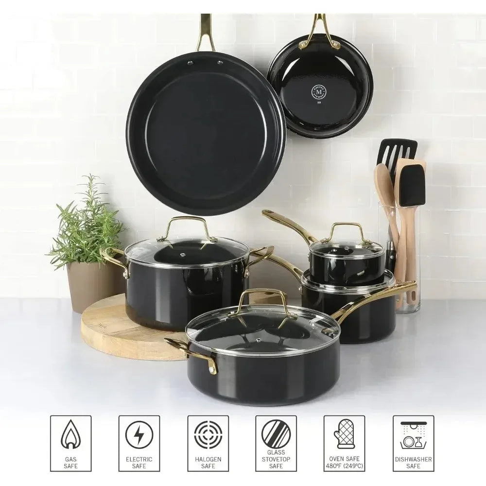 Set of Kitchen Pots Sets for Cooking Non-stick Utensils Tools Dining