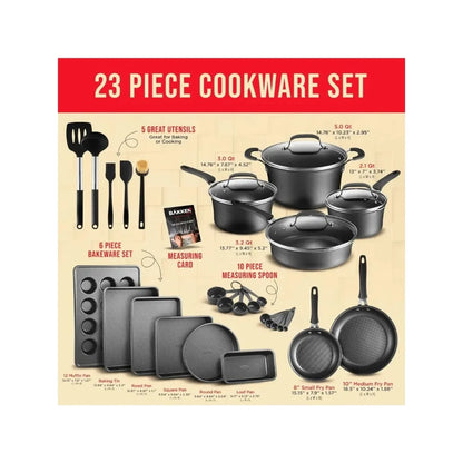 Set of Kitchen Cookware Pots Sets for Cooking Utensils Cast Iron Frying Pan Pot