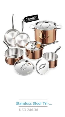 Hard Anodized Nonstick Cookware Set Pots and Pans Kit Gray 10 Piece