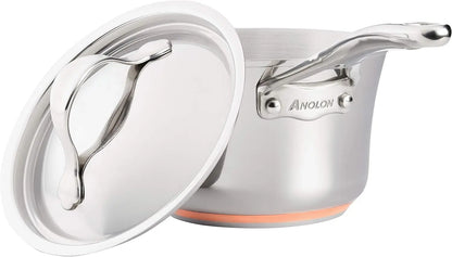 Stainless Steel Cookware Pots and Pans Set 10 Piece Anolon