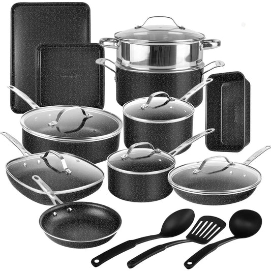 Cookware Sets Non Stick Pots and Pans Set 20 Pc