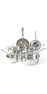 Premium Non-Stick Heavy-Gauge Aluminum Cookware Combo Set Martha Stewart Lockton 14 Piece