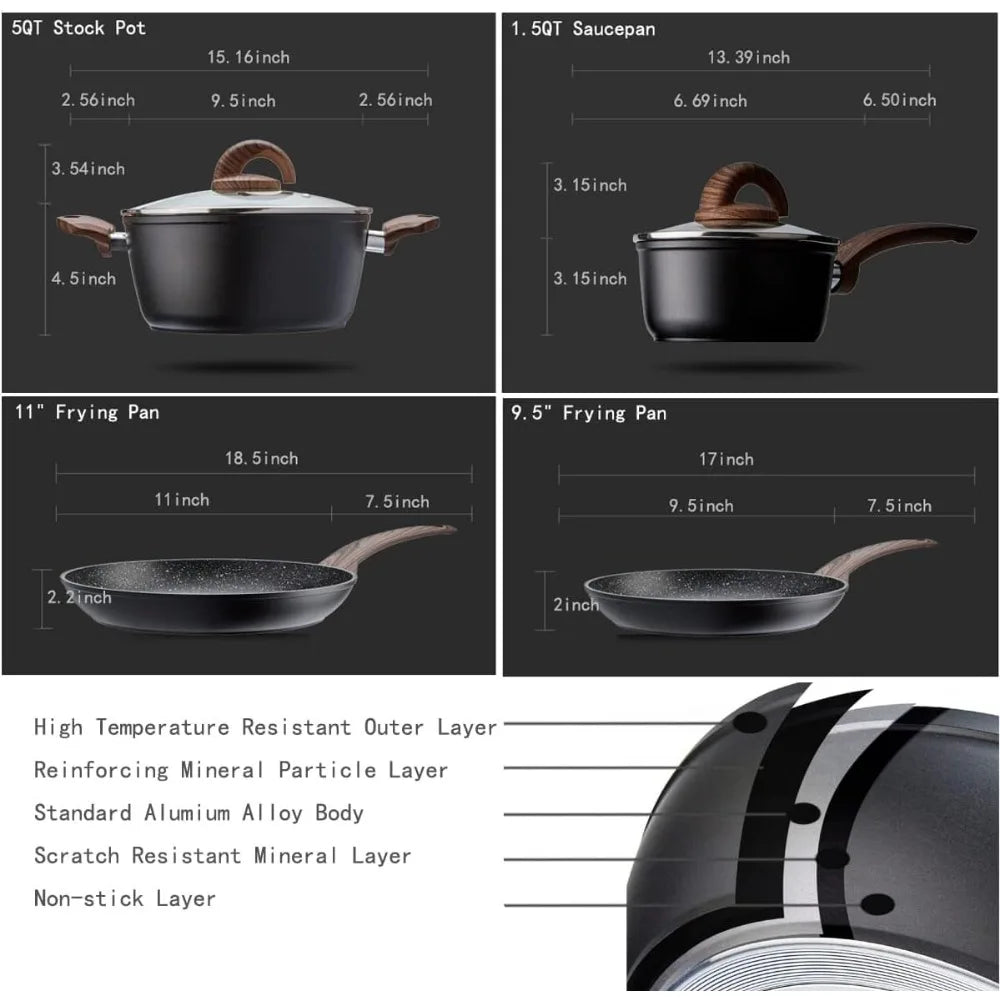 Non Stick Ceramic Cookware Set