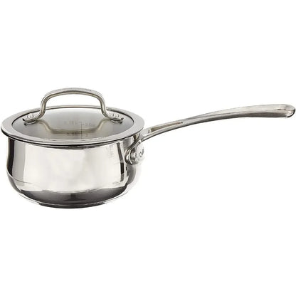 Non Stick Silver Cooking Pots Sets Stainless 13-Piece