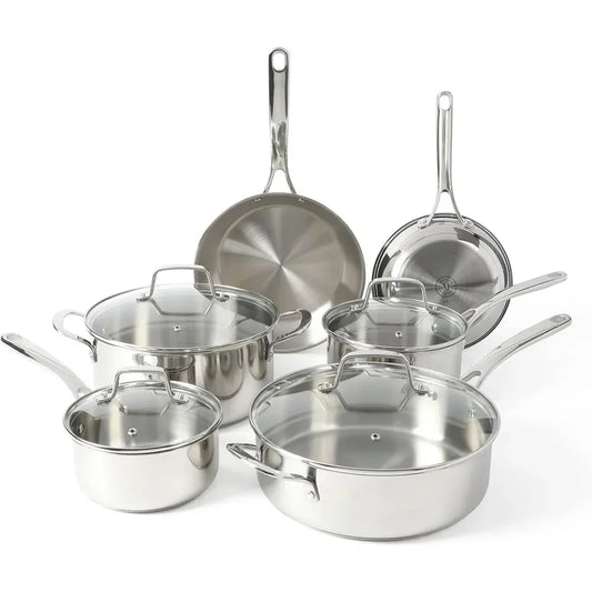 Non-Toxic Cookware Set Kitchen Cooking Tool Set 10 Piece