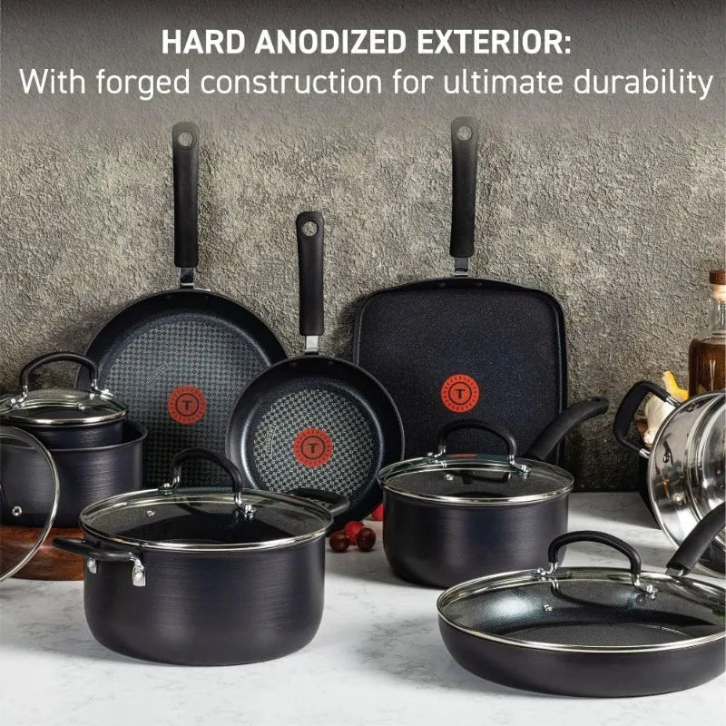 Hard Anodized Nonstick Cookware Set 14 Piece