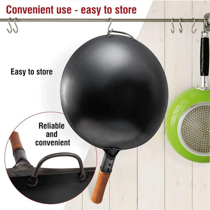 Carbon Steel Wok Pan 14 in Woks and Stir Fry Pans