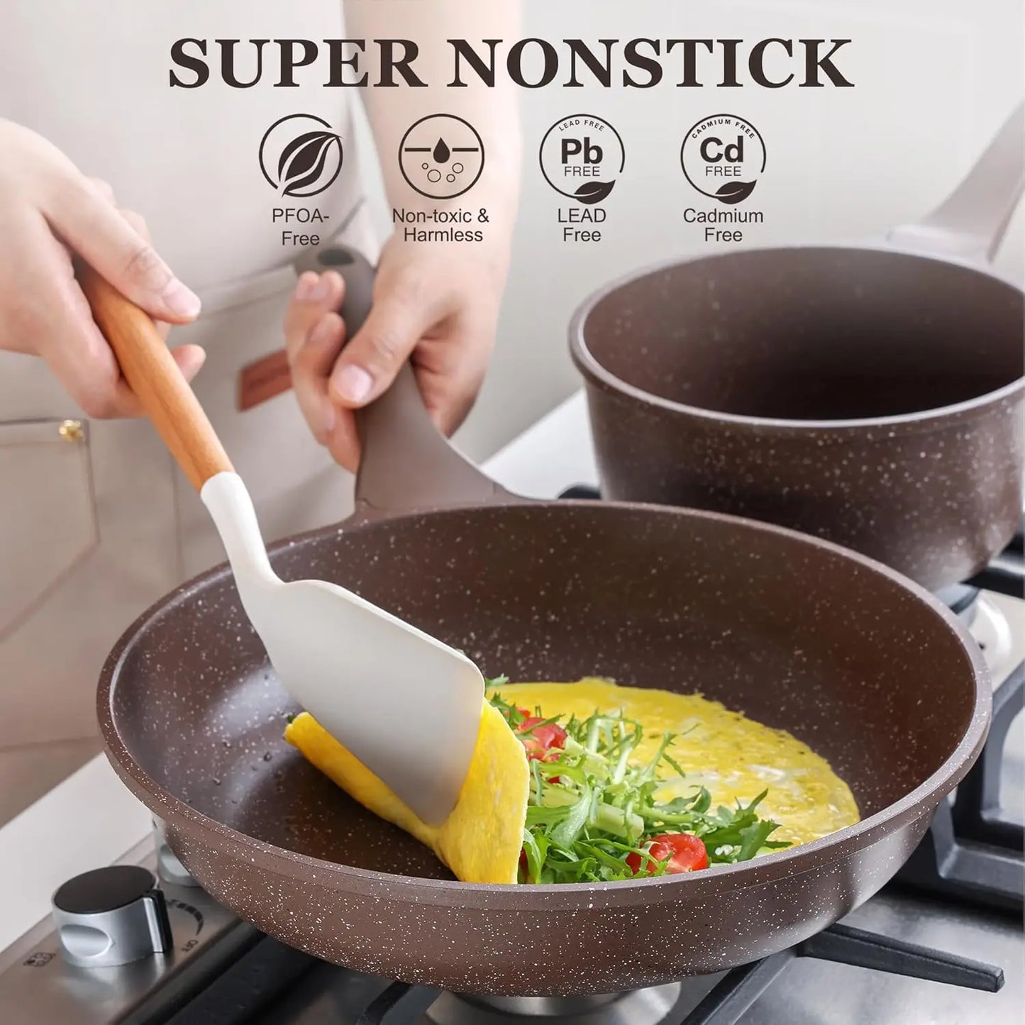 Nonstick Classic Granite Cookware Set 13-Piece