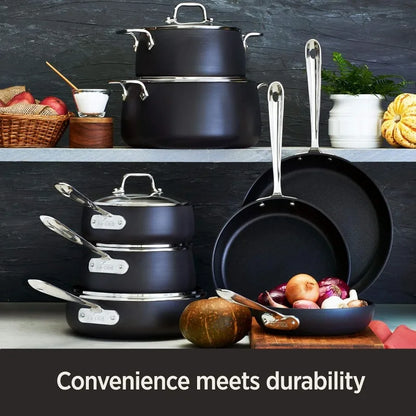 Hard Anodized Nonstick Saute Pan Lid and Fry Pan Set All-Clad