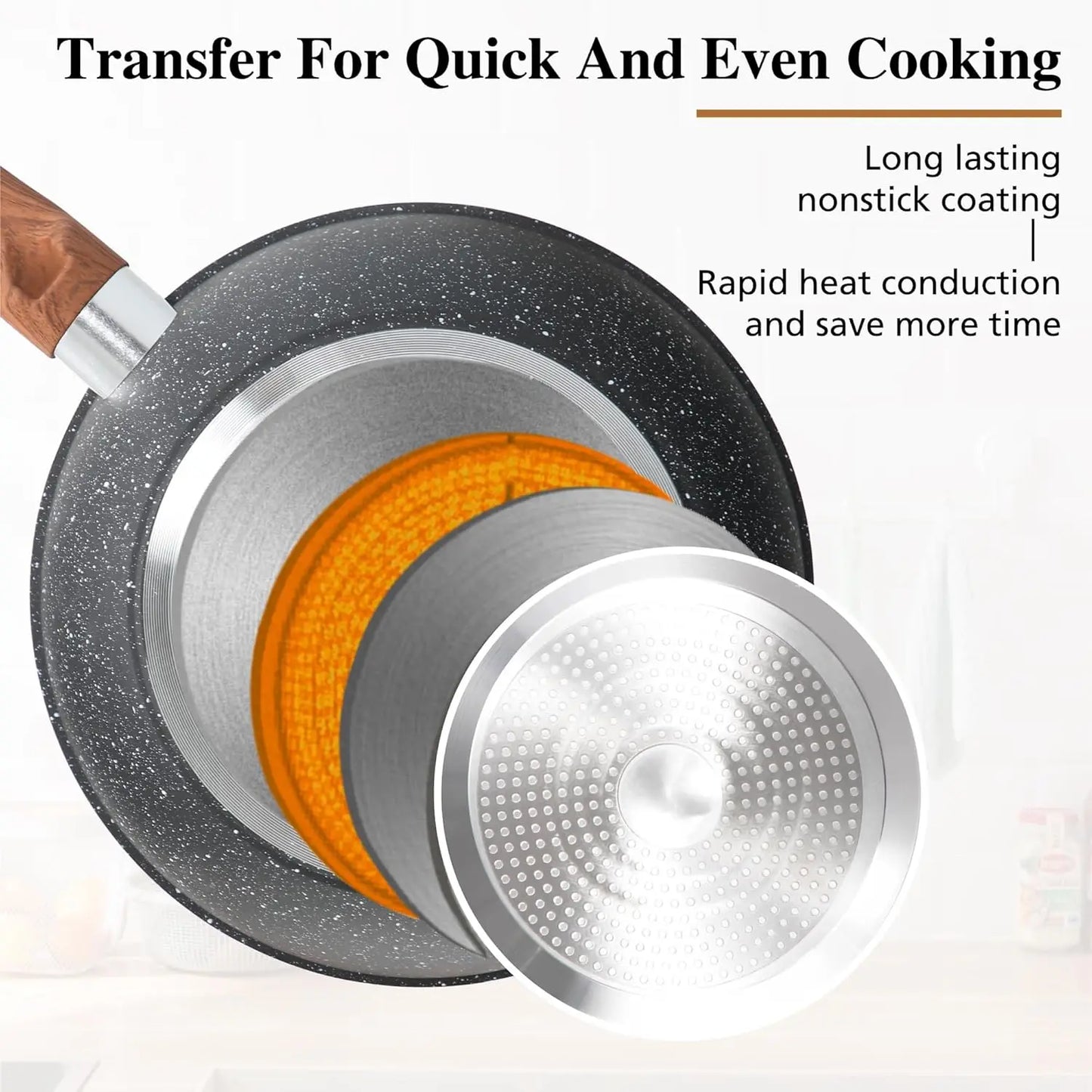 Nonstick Kitchen Cookware Sets, Induction Cookware 30 pcs