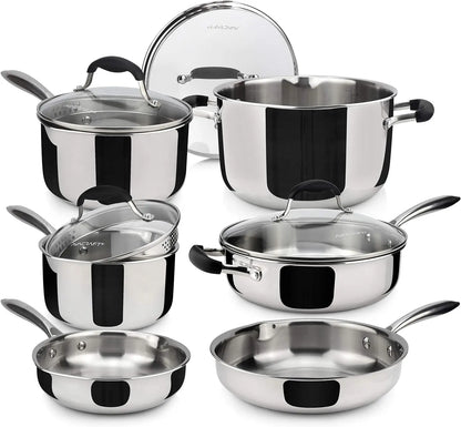 AVACRAFT Stainless Steel Cookware Sets Premium Pots and Pans Sets