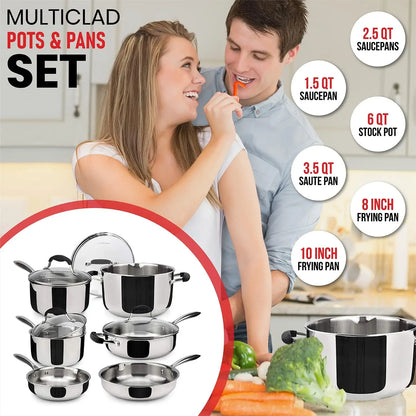 AVACRAFT Stainless Steel Cookware Sets Premium Pots and Pans Sets