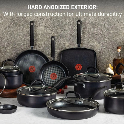 Ultimate Hard Anodized Nonstick Cookware Set 17 Piece