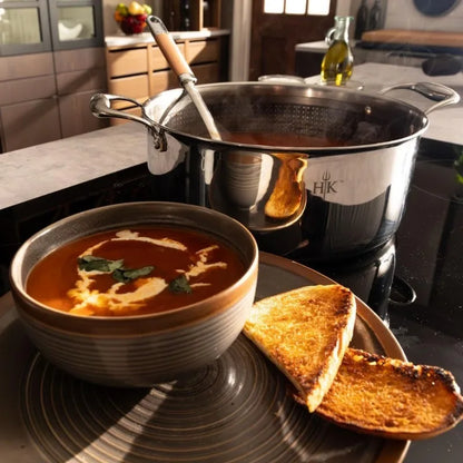 Tri-Clad Stainless Steel and Nonstick Ceramic Cookware Set