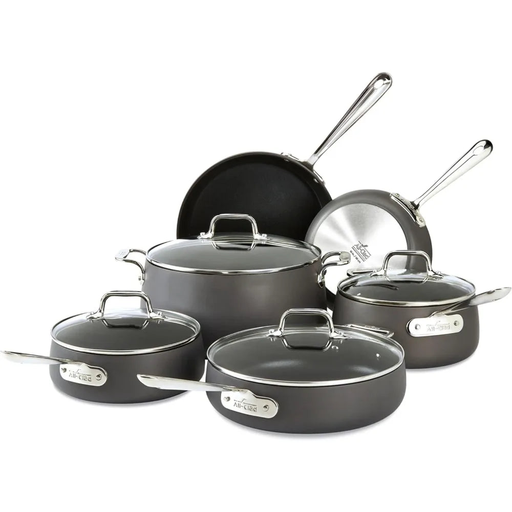 Hard Anodized Nonstick Cookware Set 10 Piece