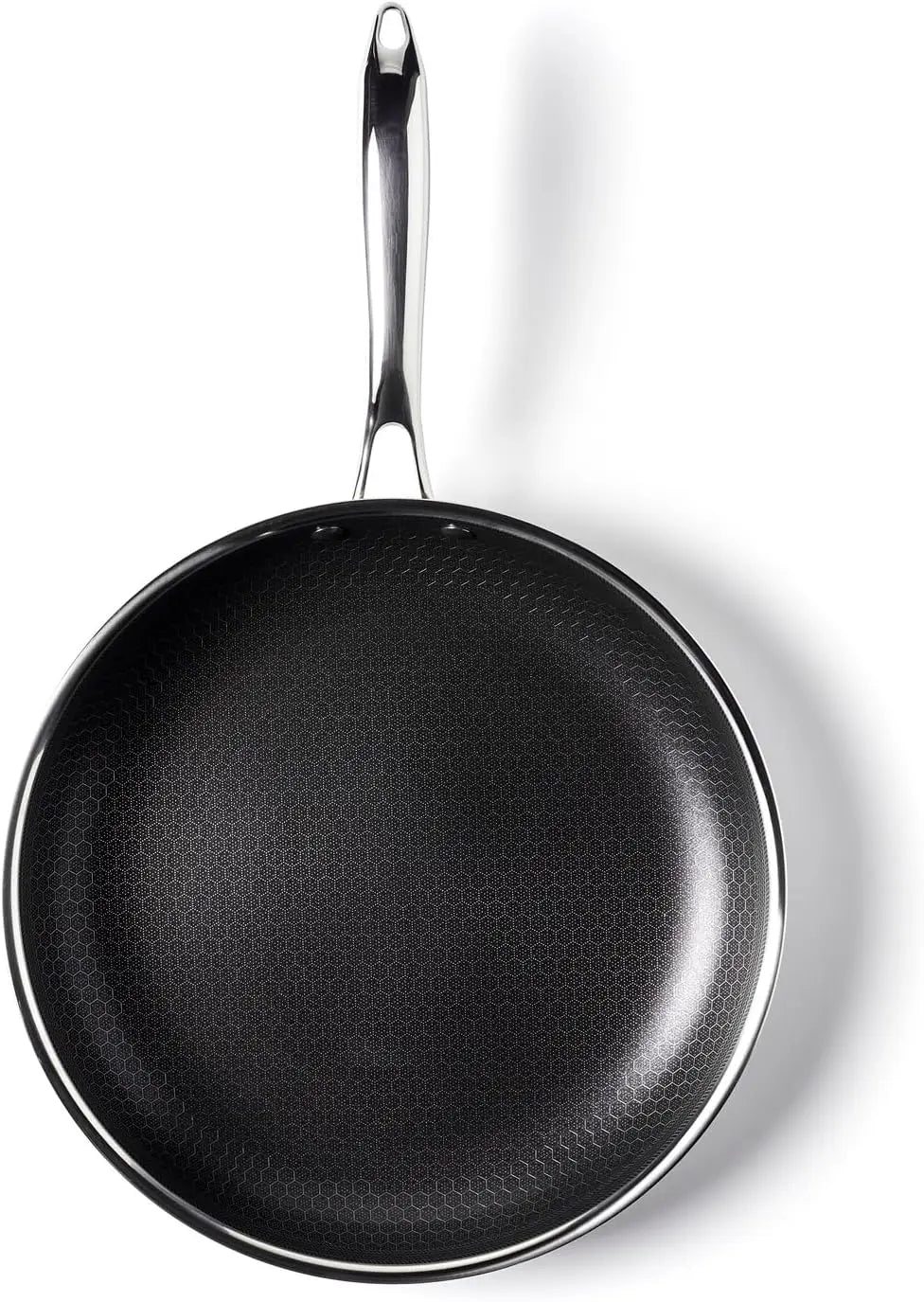 Nonstick 6-Piece Fry Pan Set with Tempered Glass Lids HexClad Hybrid