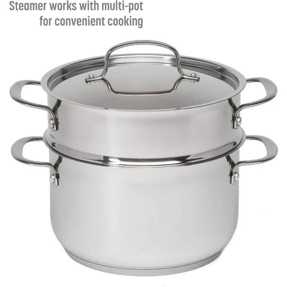 Classic Stainless Steel Cookware Set Pots and Pans Goodful 12-Piece