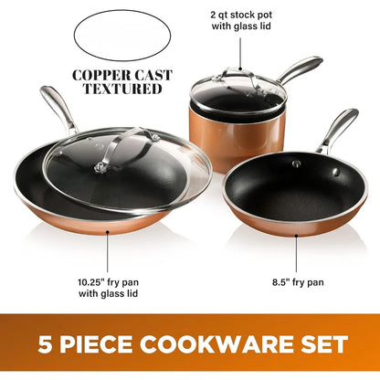 Nonstick Copper Surface & Aluminum Composition 5 Piece