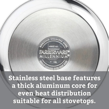 Stainless Steel Cookware Pots and Pans Set 10 Piece Farberware Millennium