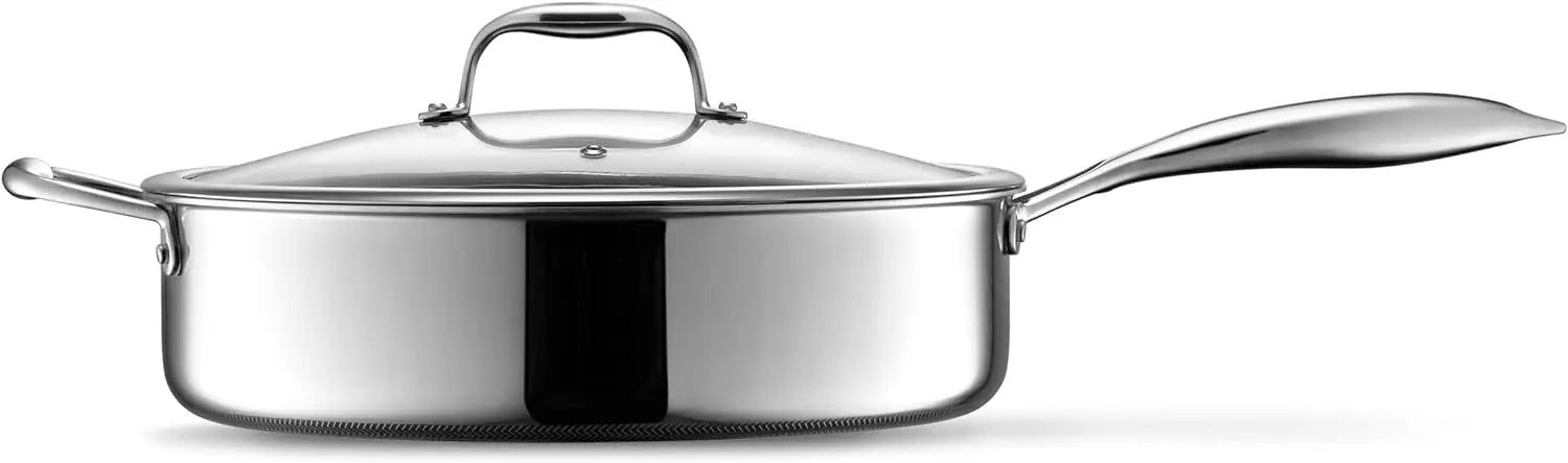 Hybrid Nonstick 5.5 Qt Deep Sauté Pan and Lid