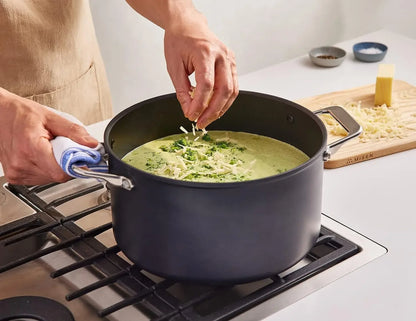 Nonstick Stock Pot with Lid  8 QT Stew & Soup Pot Misen