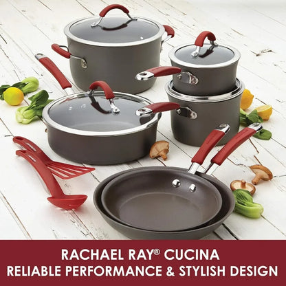 Non-stick Cookware For Kitchen Gray Cooking Pot Sets