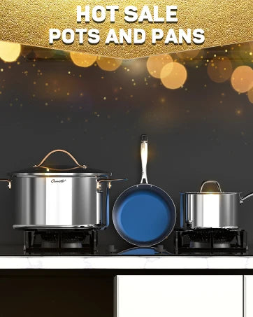 Stainless Steel Pot and Pan Set (10 Piece) Copper Pots and Pans Set