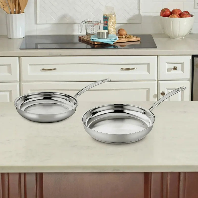 Chef's Classic Stainless Nonstick 2-Piece 10" and 12" Skillet