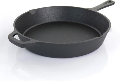 Assorted Pre-Seasoned Cast Iron MegaChef Cookware Set 5 Piece Black