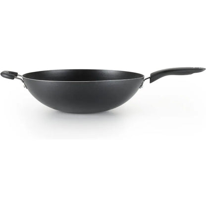 Non Stick Stir-Fry Pan Cookware Ultimate Hard Anodized Nonstick Wok 14 Inch