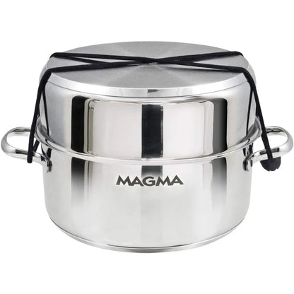 Gourmet Nesting Stainless Steel Cookware Set Induction Cooktops Magma Products 10 Piece